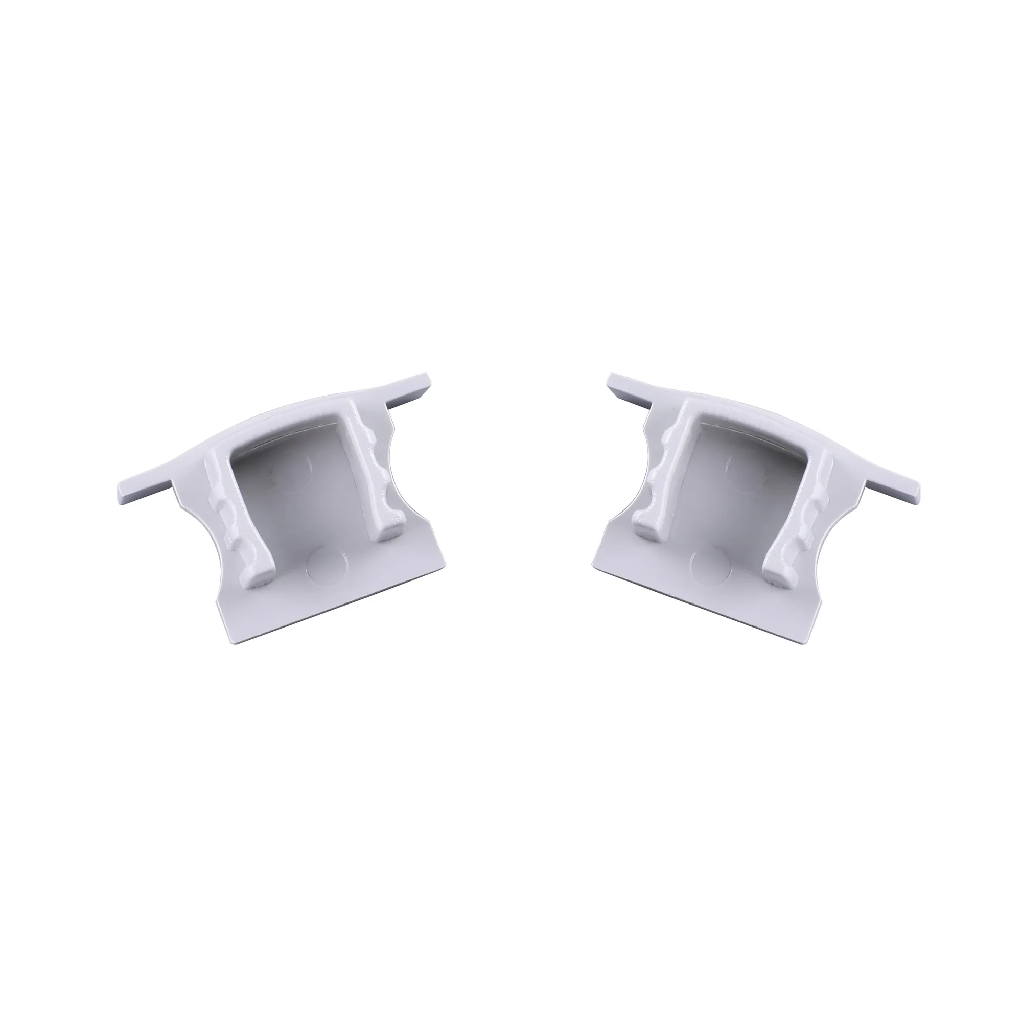 M7415  Tiras 17.3 x 15.3mm Grey Recessed Profile End Cap Without Hole (1pc) for M7409